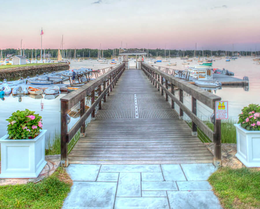 boat dock with gazebo